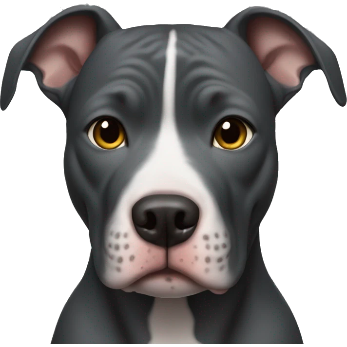 Dark grey pitbull emoji