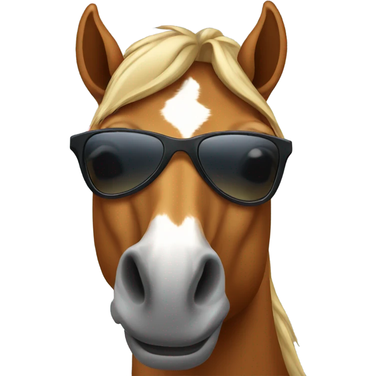 Horse wearing sunglasses  emoji
