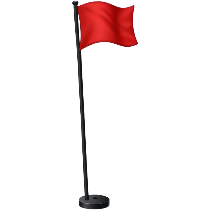 Black and red flag  emoji
