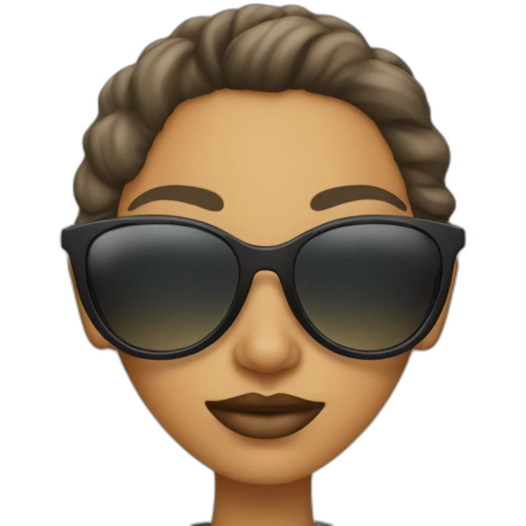 cool woman with sunglasses emoji