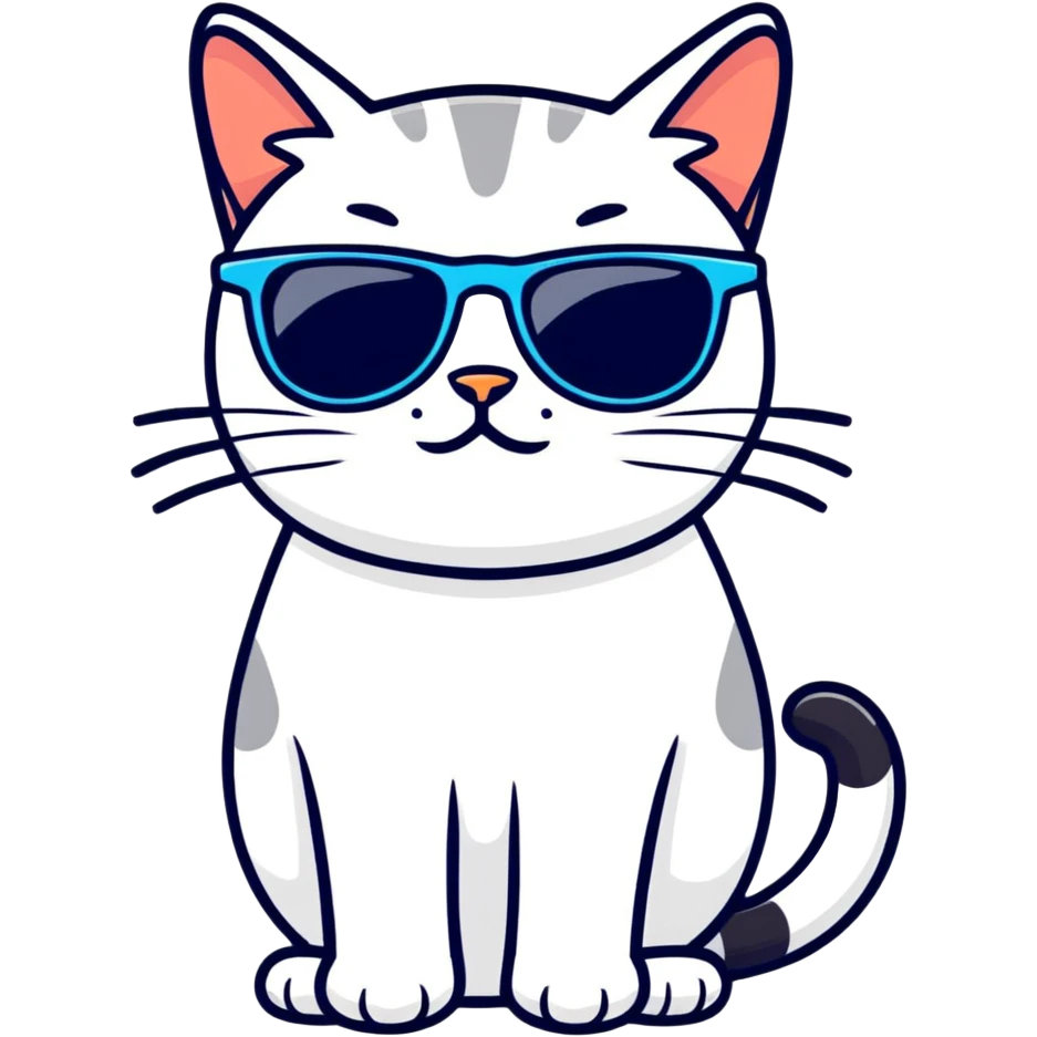 Cat with sunglasses emoji