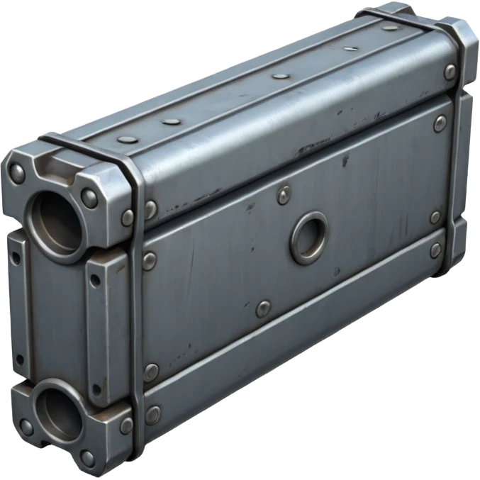 Clean metal beam, unweathered steel, no rust, no damage, sci-fi industrial style, smooth surfaces, high-quality PBR game asset, detailed but clean emoji