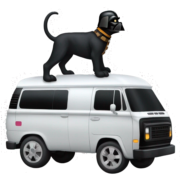 Side view Darth Vader’s and Scooby Doo van emoji