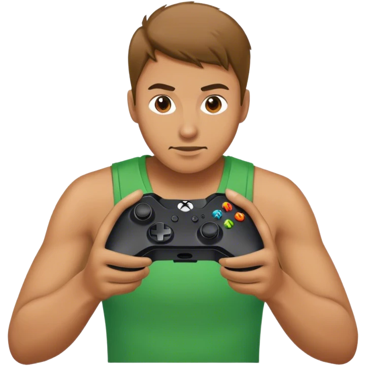 Man playing Xbox emoji