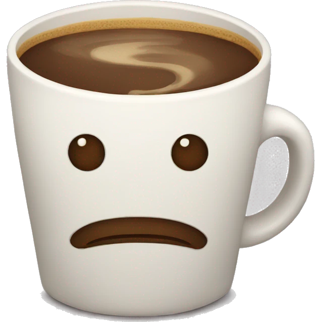 Tired coffee emoji