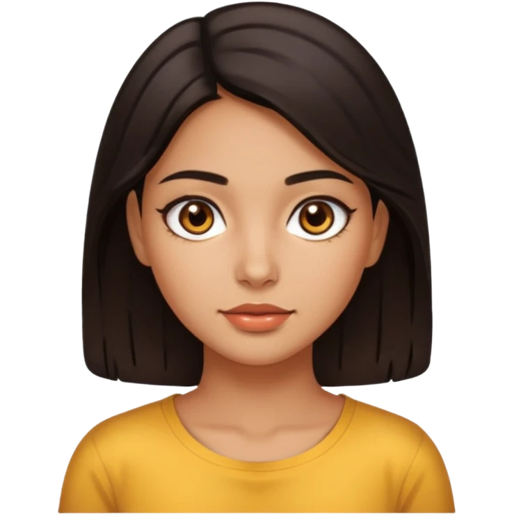 Latina girl with shiny, oily skin emoji