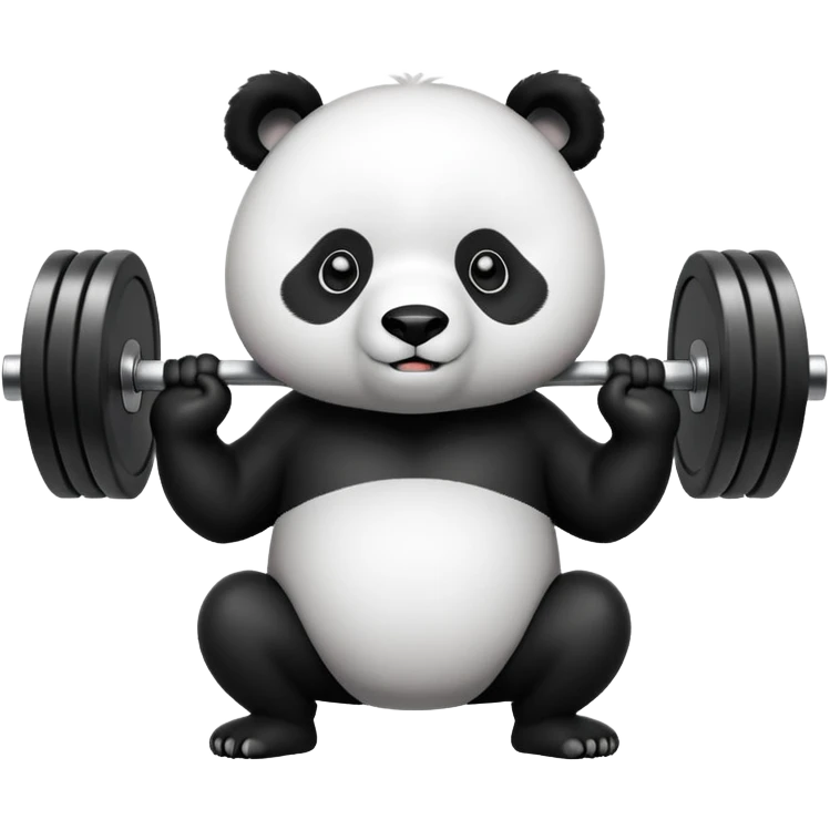 panda working out emoji