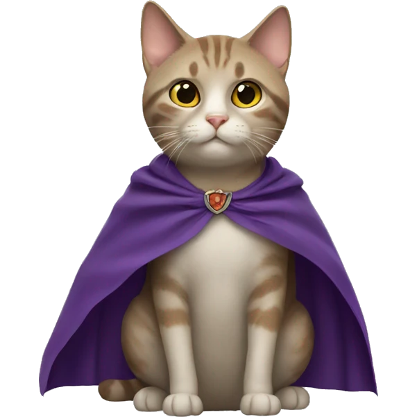 Cat with a cape emoji