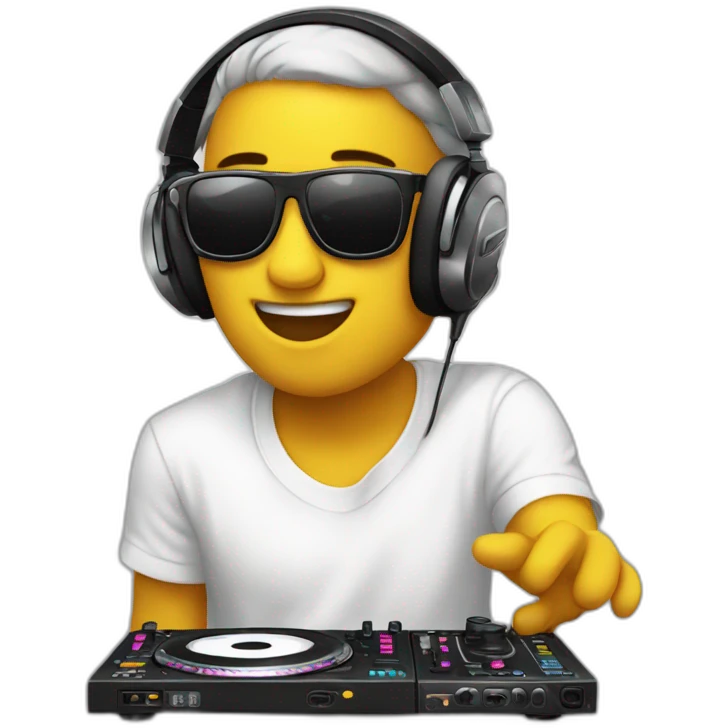 dj tocando musica emoji