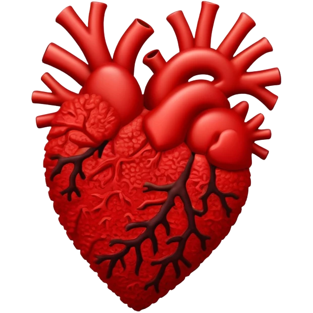 Dark red coral heart  emoji