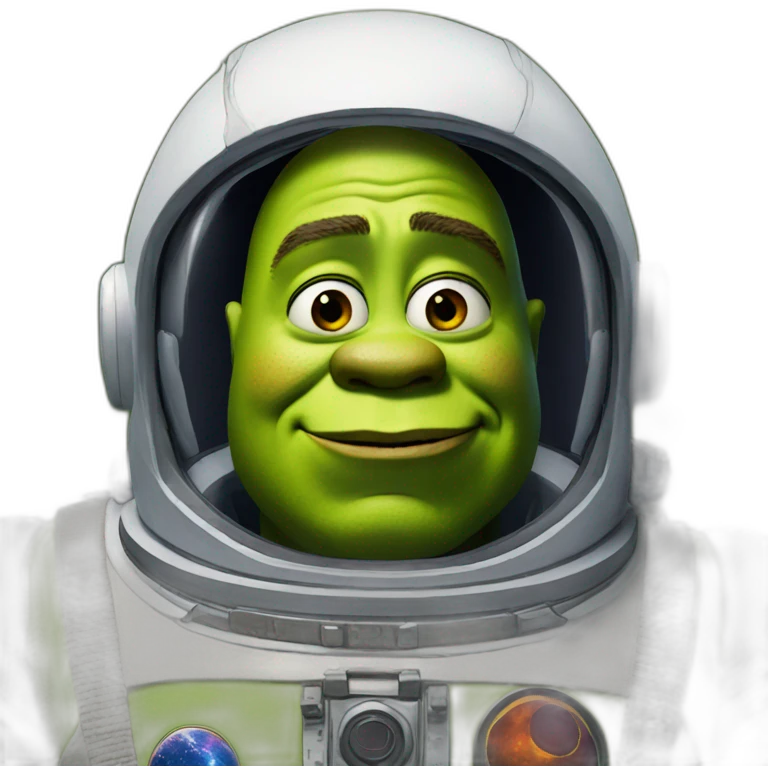 Shrek in space emoji