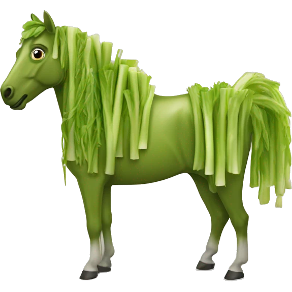 a horse made of celery emoji