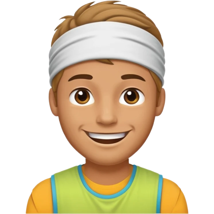 parmy guy with sleveless and head band  emoji