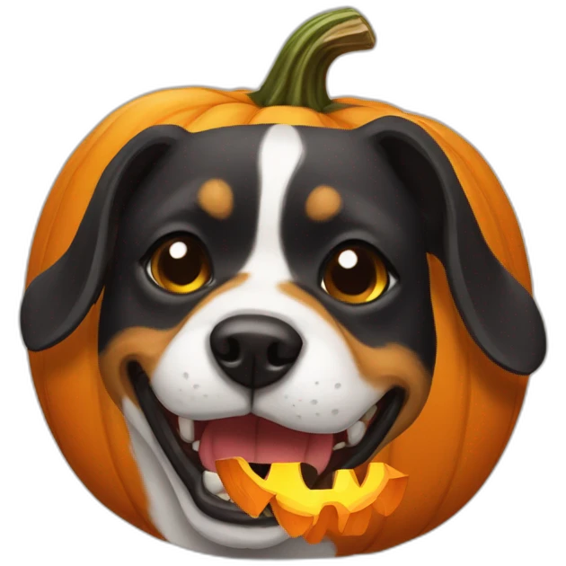 jack o lantern dog emoji