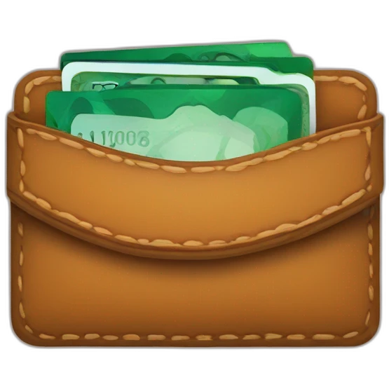 wallet with crypto emoji