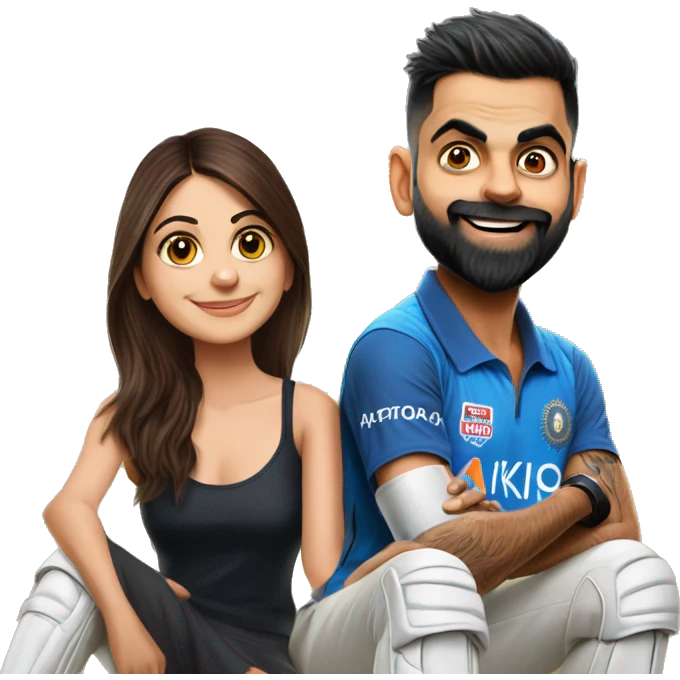 Virat Kohli and Anushka Sharma  emoji
