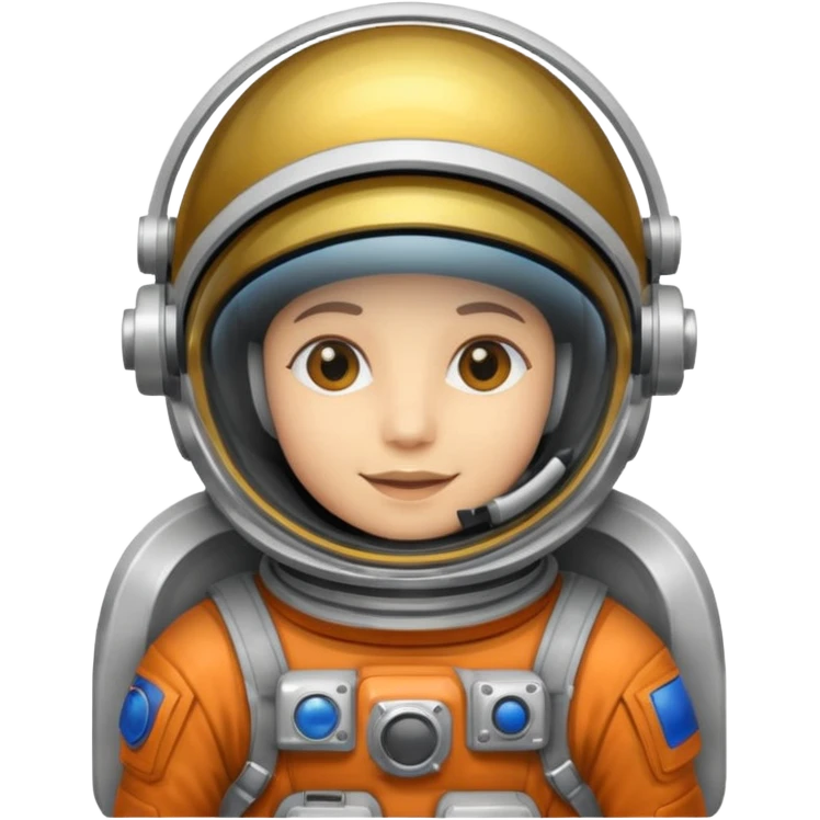 Astronaut helmet with Suggests a contained environment and communication. emoji