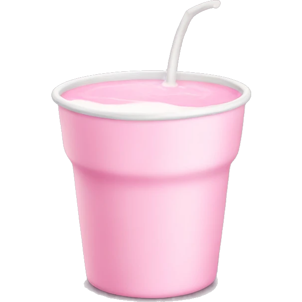 Pink milk in a cup emoji
