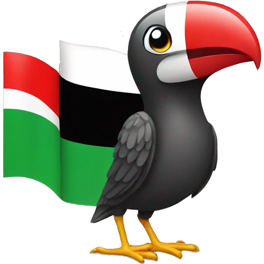 Bird with iraq flag emoji