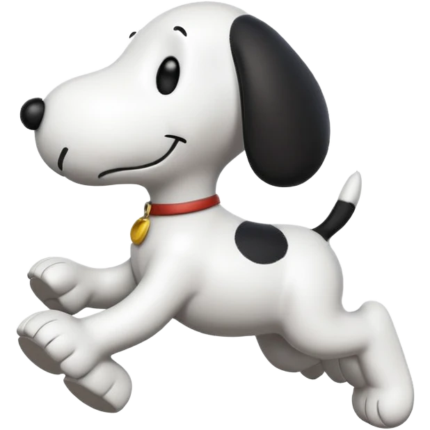 Snoopy running emoji