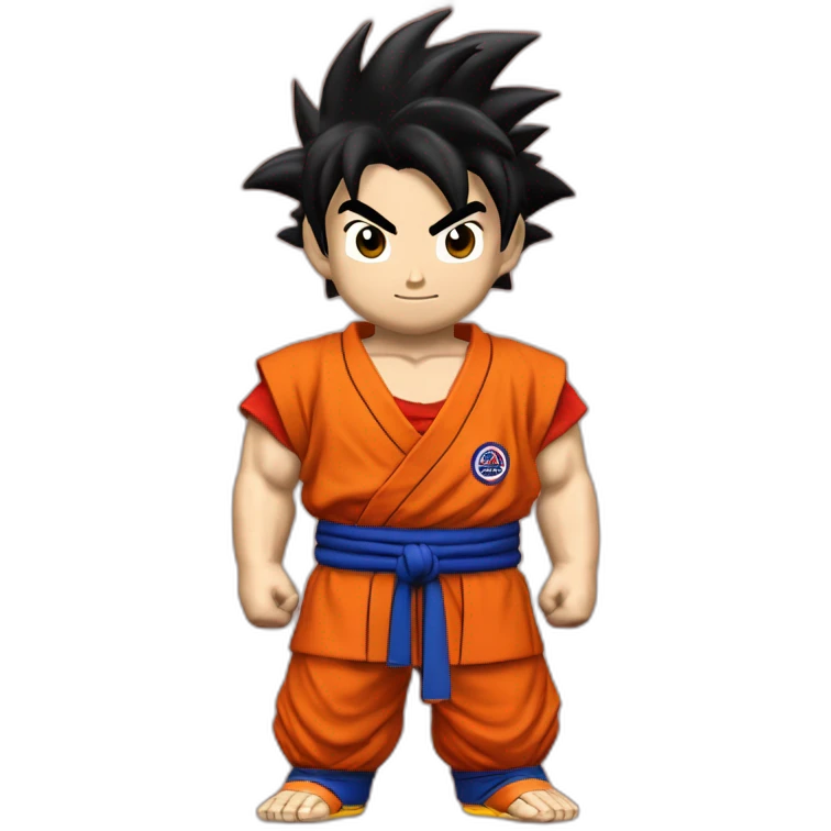 Son goku en tenue de Vovinam Viet Vo Dao et avec une ceinture rouge emoji