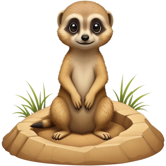 meerkat poking out of the ground  emoji