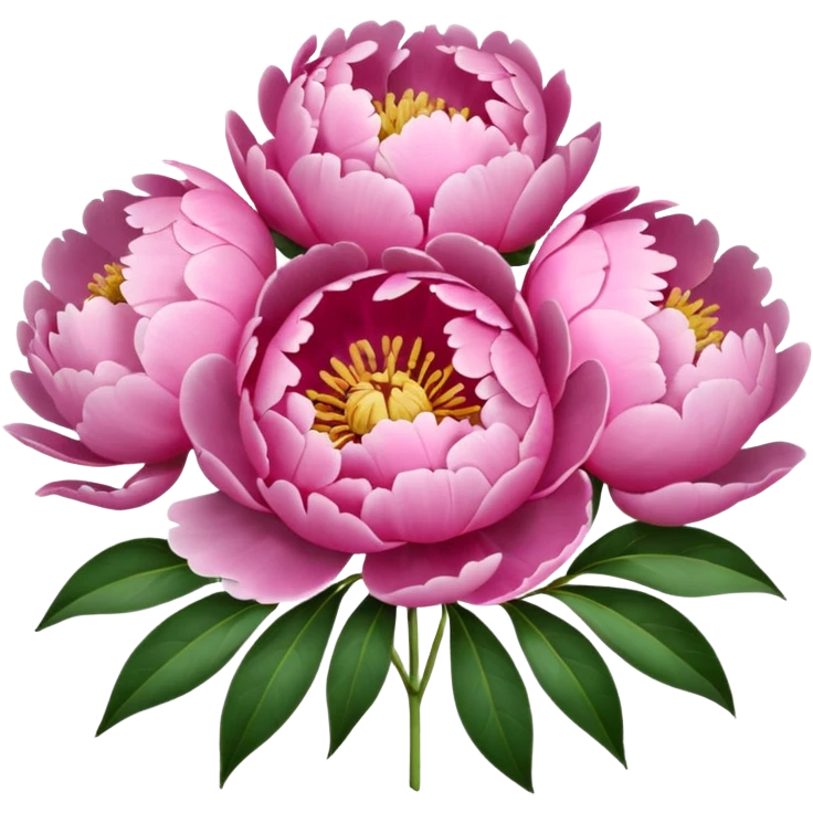 Peonies bouquet emoji