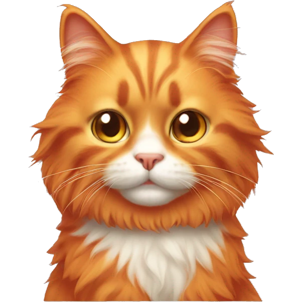 Orange fluffy cat emoji