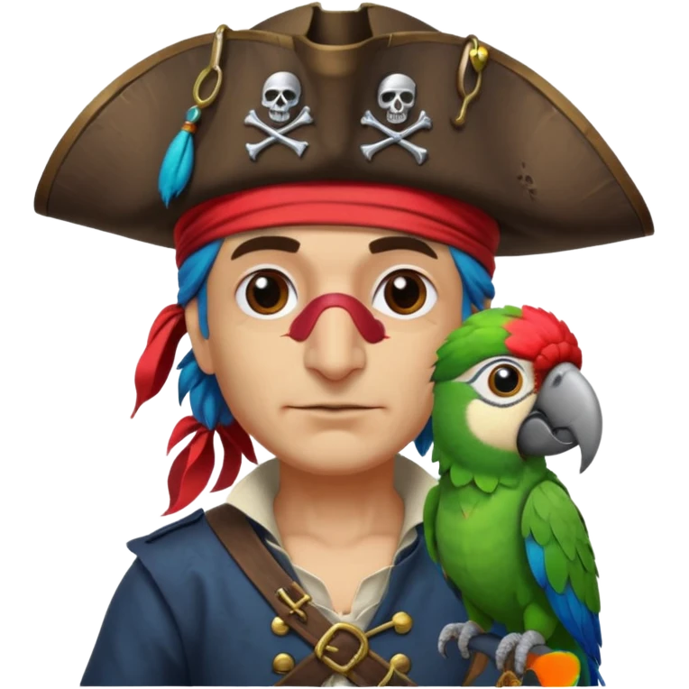 pirate and parrot emoji