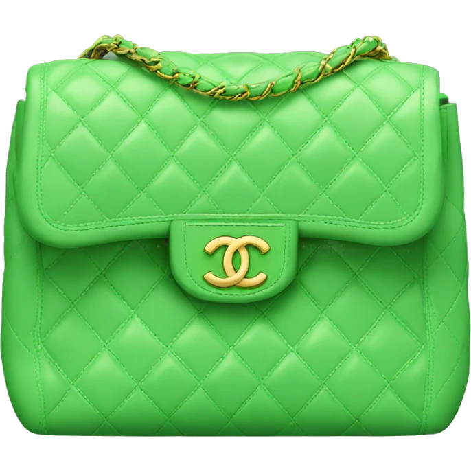 chanel bag green emoji