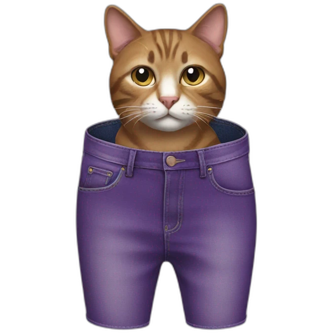 purple jeans cat emoji