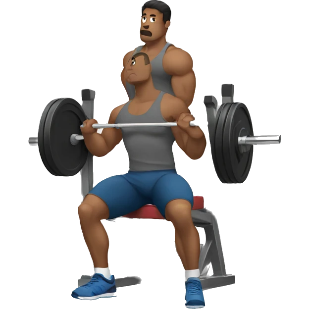 Men doing bench press emoji