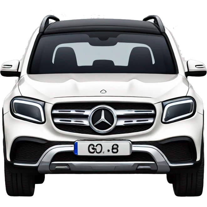 White Mercedes glb 250 emoji