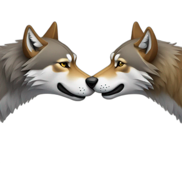 Wolves shaking hands emoji