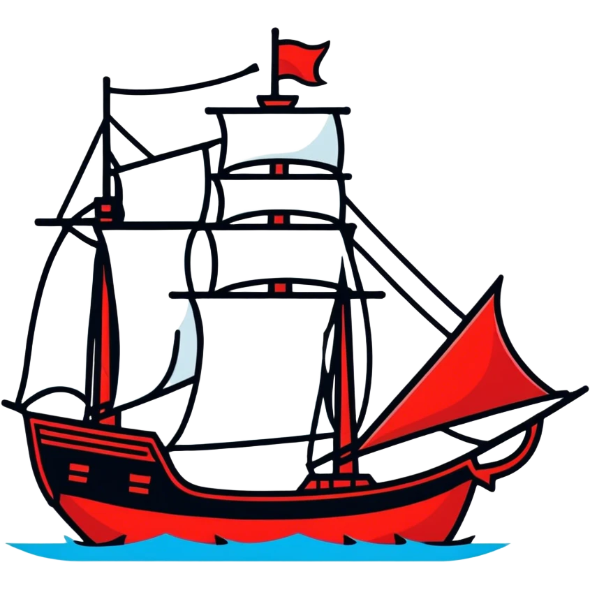 A ship with scarlet sails emoji