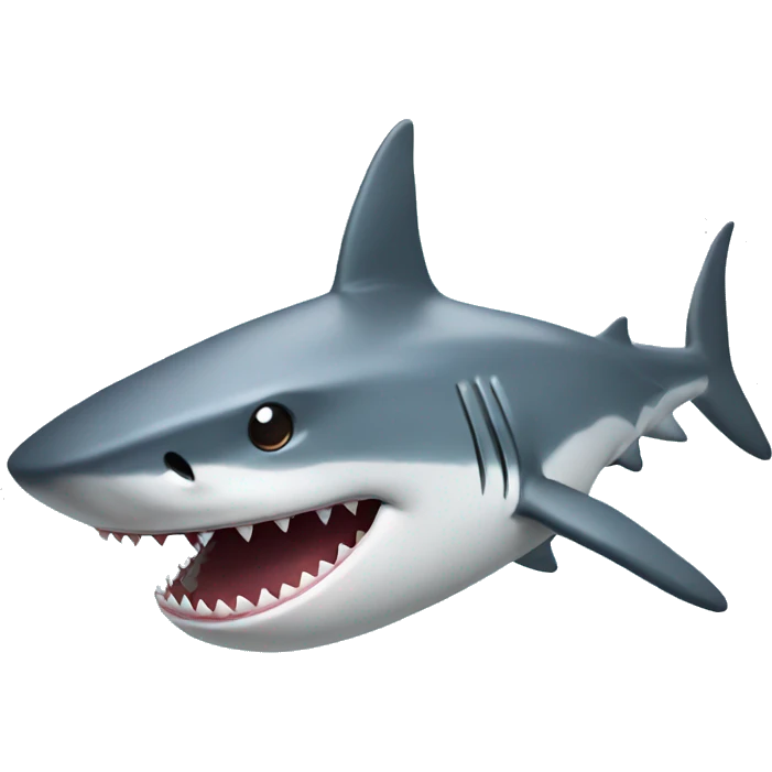 Shark with a hat emoji
