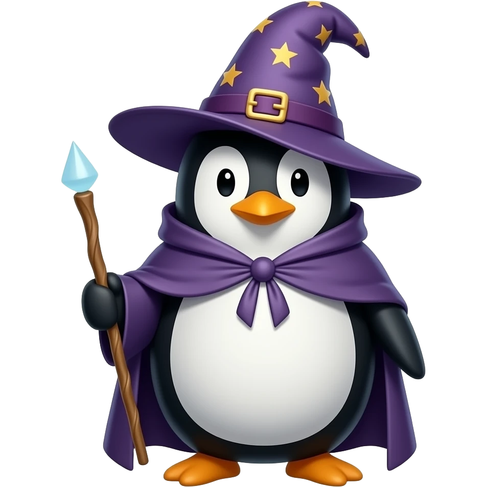 Penguin Wizard emoji