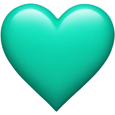 Teal Green Heart emoji