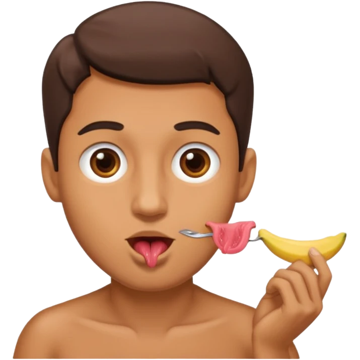 Man eat vagina emoji