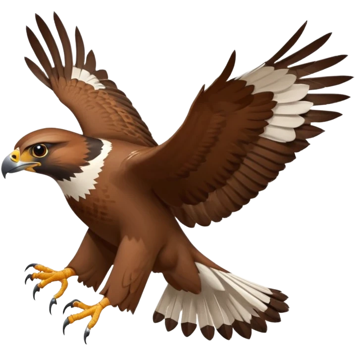 falcon in flight, representing bird shows at Puy du Fou, Puy du Fou theme park emoji emoji