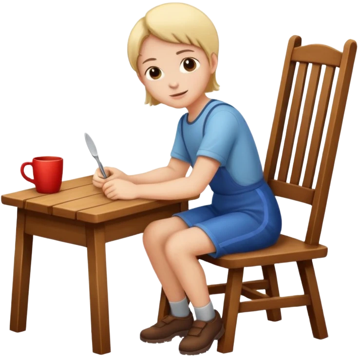 добавь к ним столик и стул  emoji