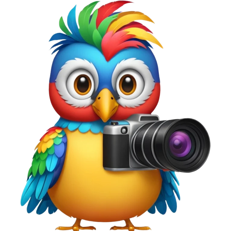 bird with a camera emoji