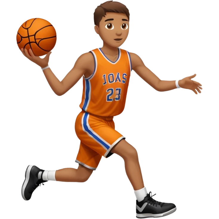 basketball player making a basket emoji