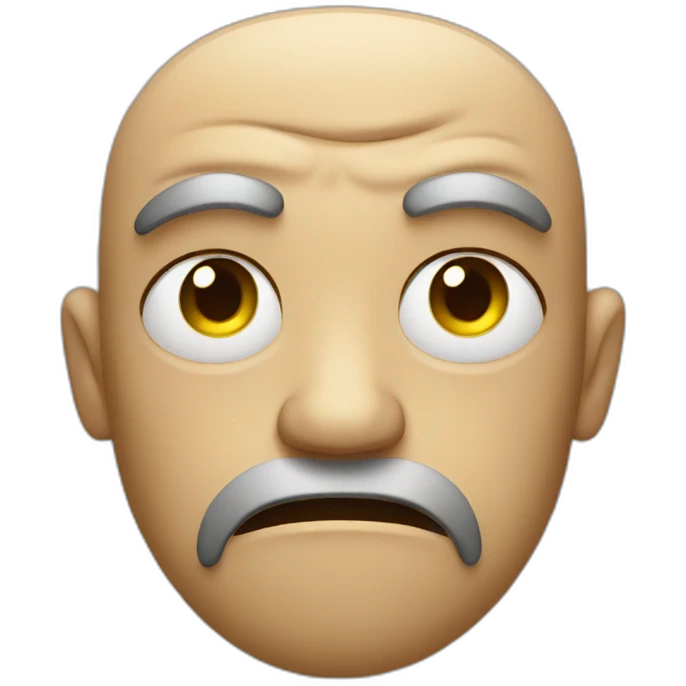 miserable face emoji