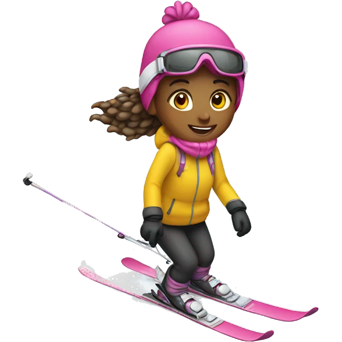 girl skiing  emoji