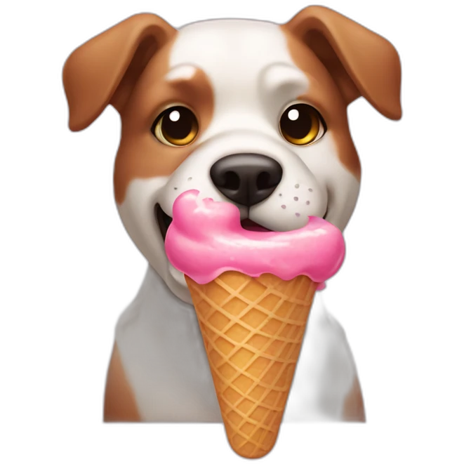 dog-eating-icecream emoji