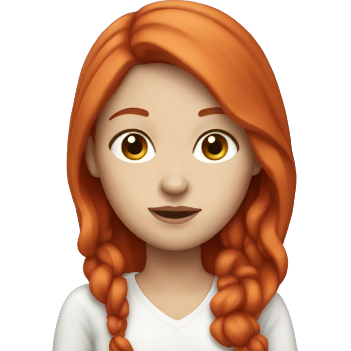 White girl with red hair  emoji