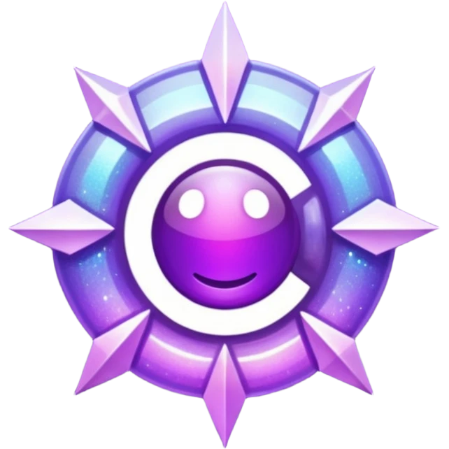 glitter purple symbol stop emoji