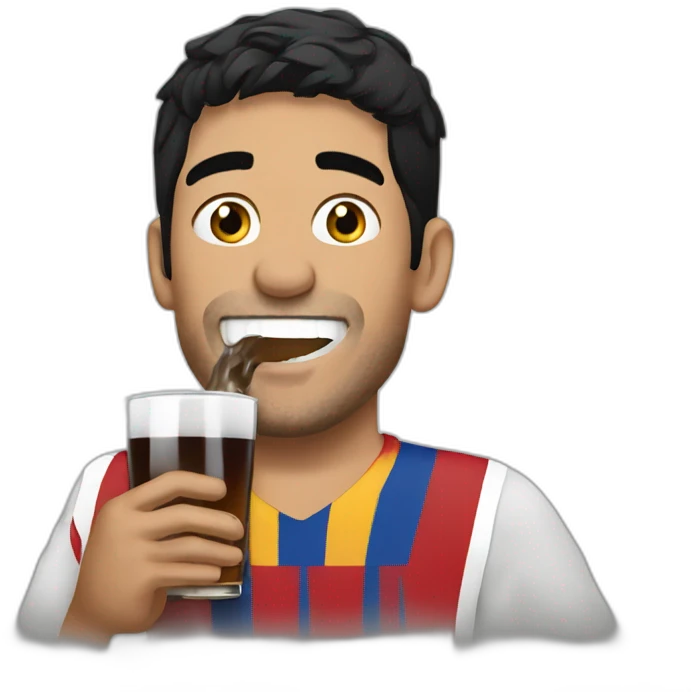 Suarez drinking emoji