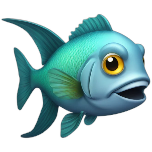 a fish with cal emoji